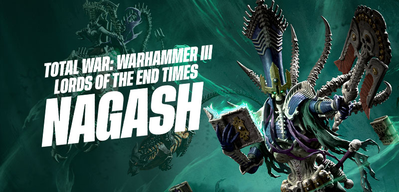 Official art of Nagash in Lords of the End Times for Total War WARHAMMER III
