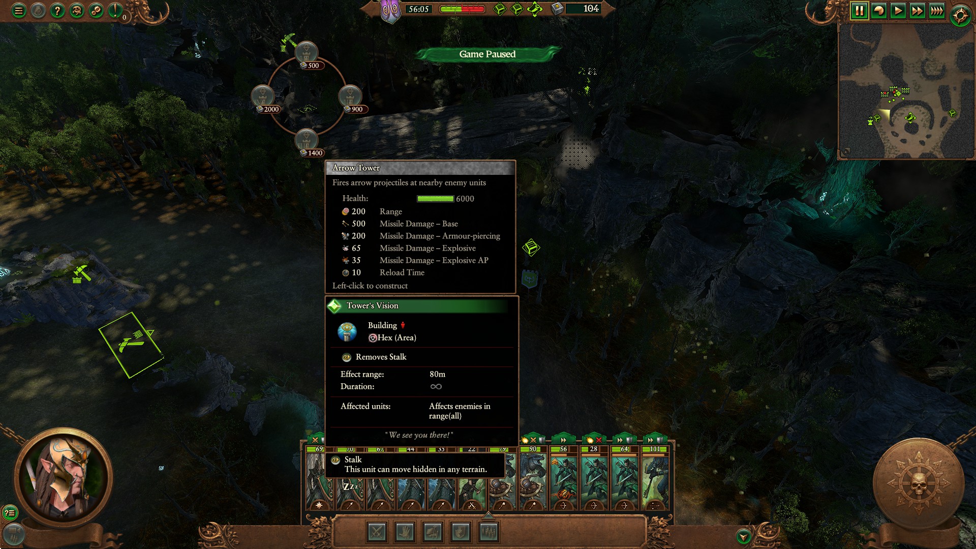 Wood Elf explosive tower shows as arrow tower - Total War: WARHAMMER