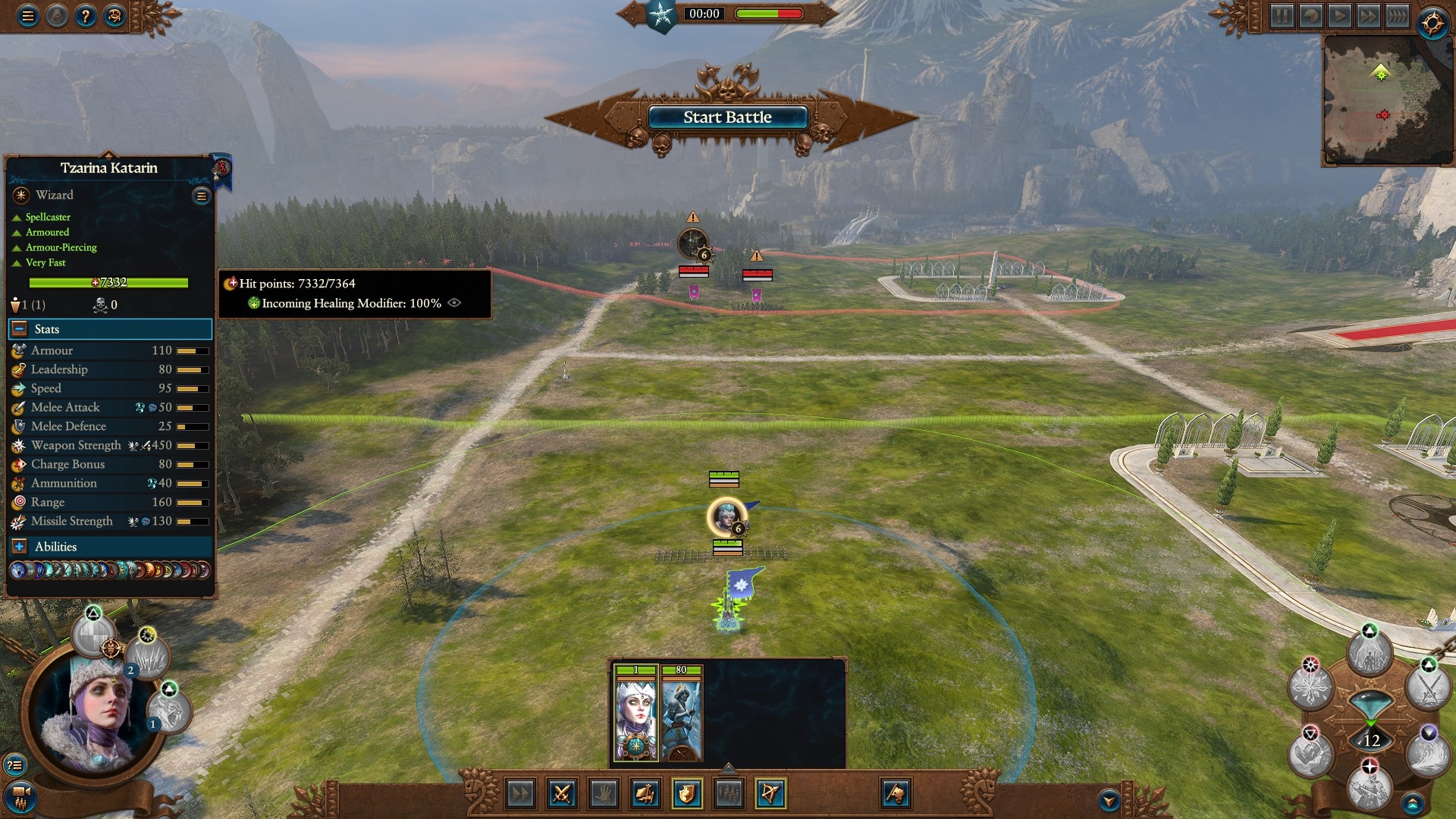 Katarin's health points shaved off Total War Warhammer