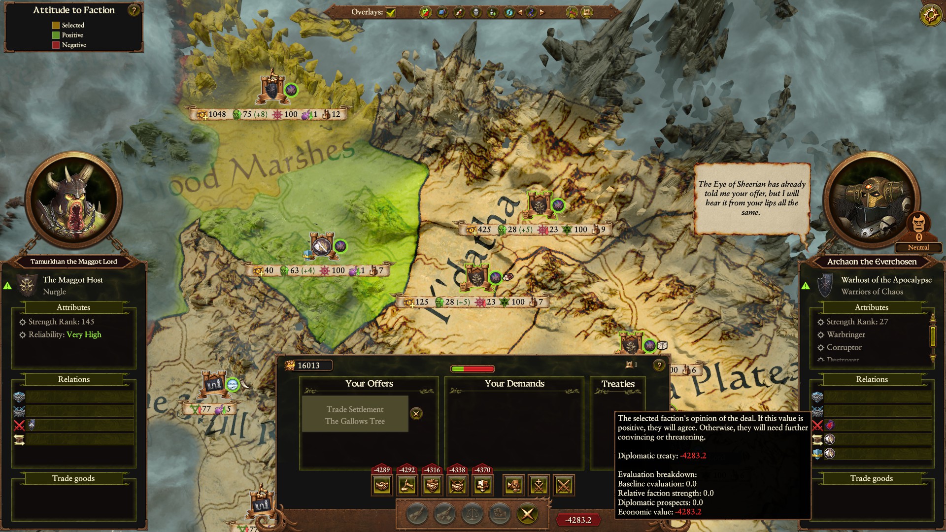 Economic value overflow when trading Nurgle settlements - Total War ...