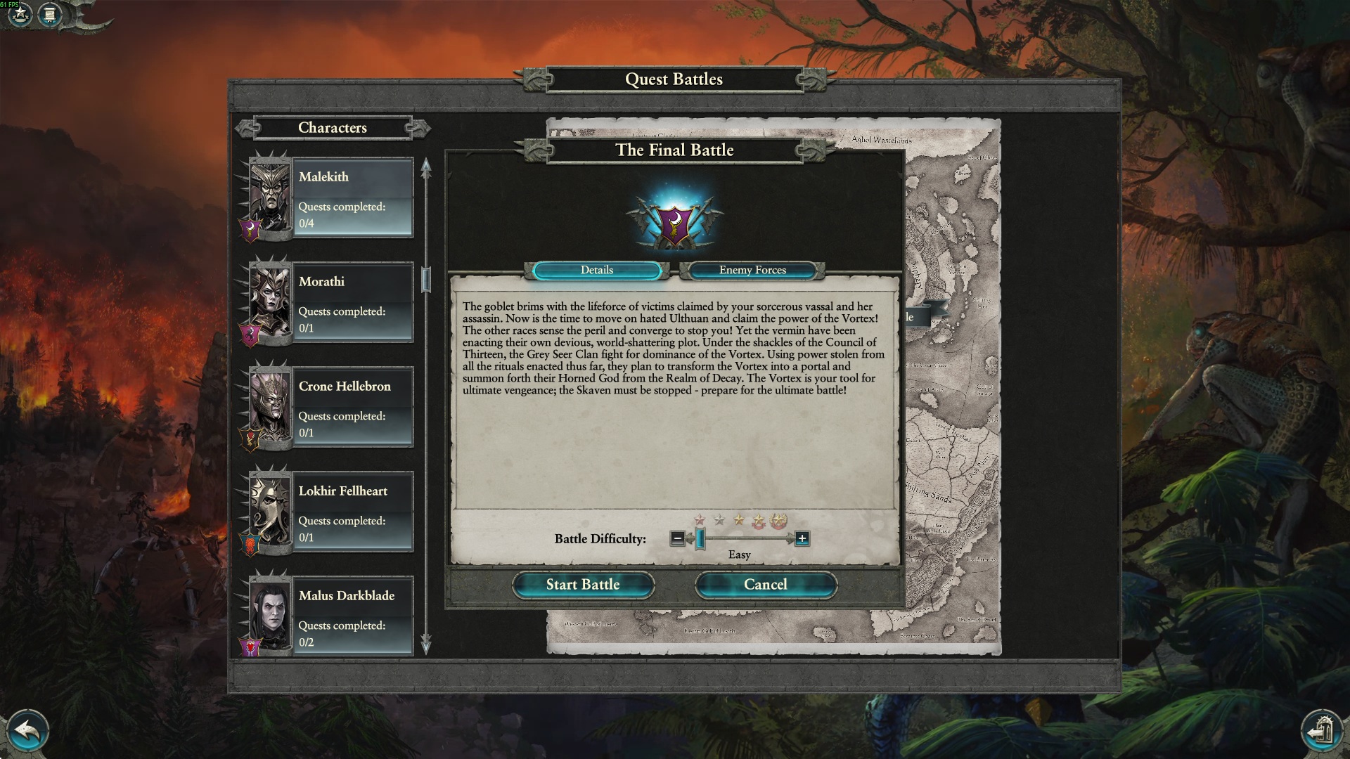 The Final Battle from WH2 missing in WH3 quest battle menu - Total War ...