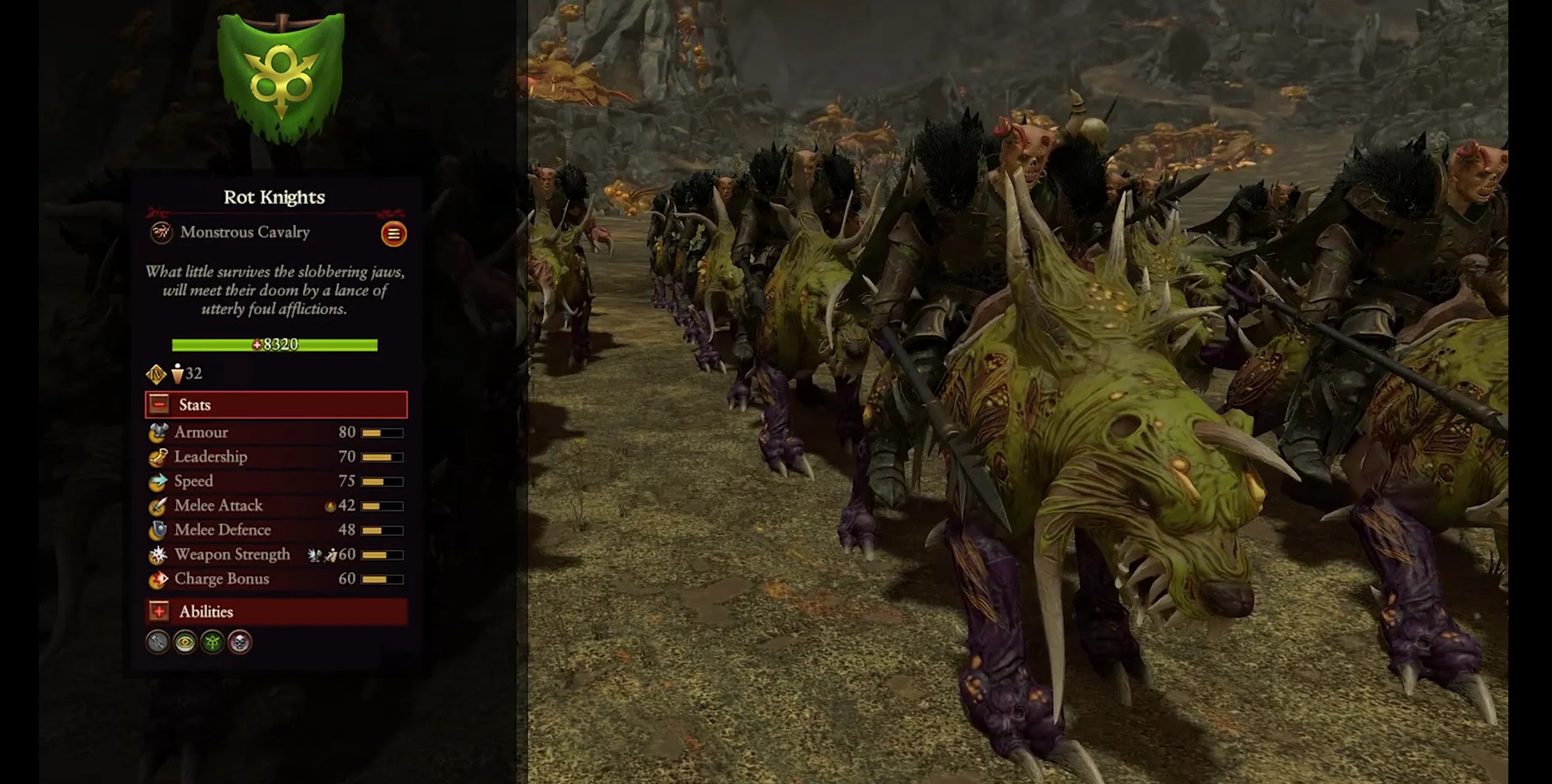 Nurgle chosen as rot knights - Total War: Warhammer