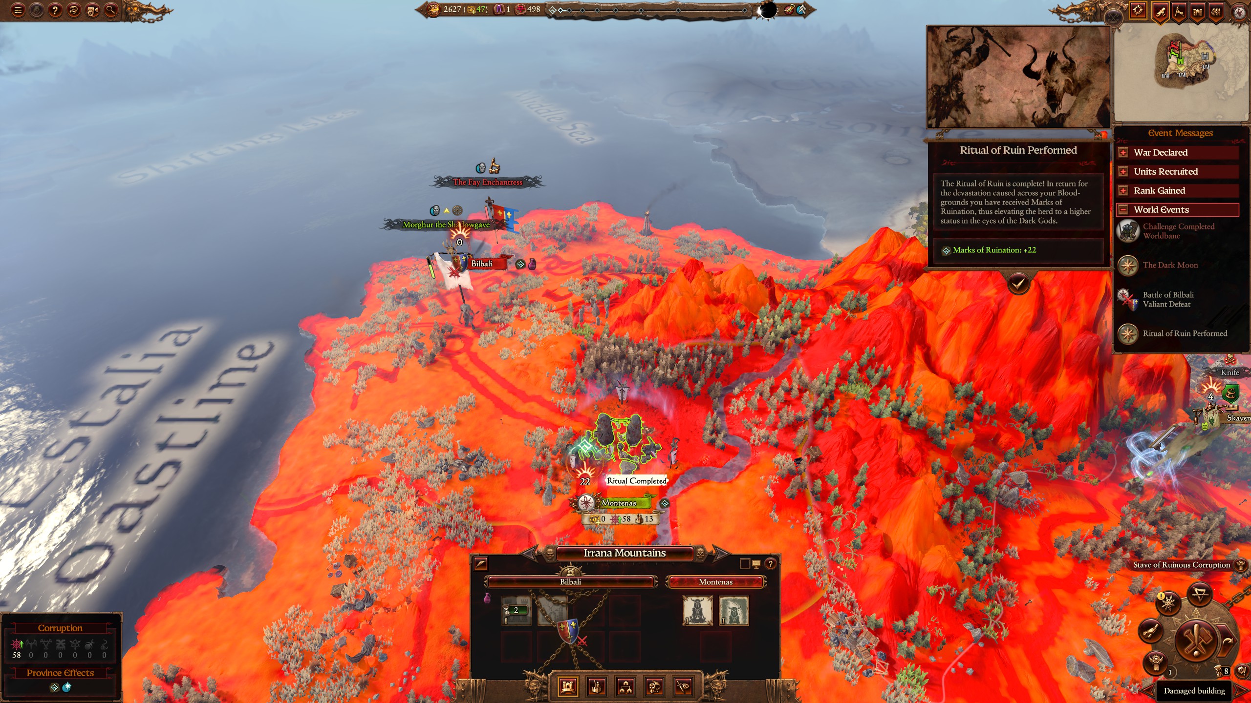 [Warhammer III] Bug/Error: Beastmen: Ritual of Ruin is not applying the ...