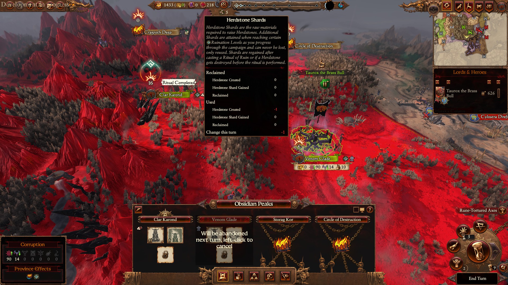 Beastmen do not get their Herdstone Shards back after the first Ritual ...