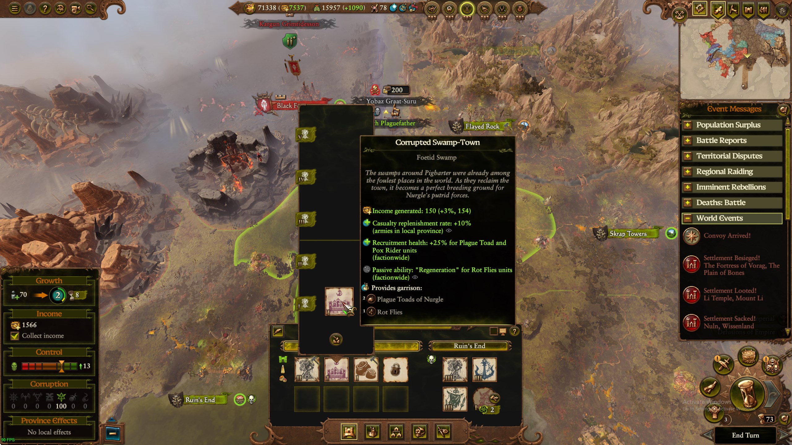 Pig Barter's Nurgle landmark not buffing other rotfly units - Total War ...